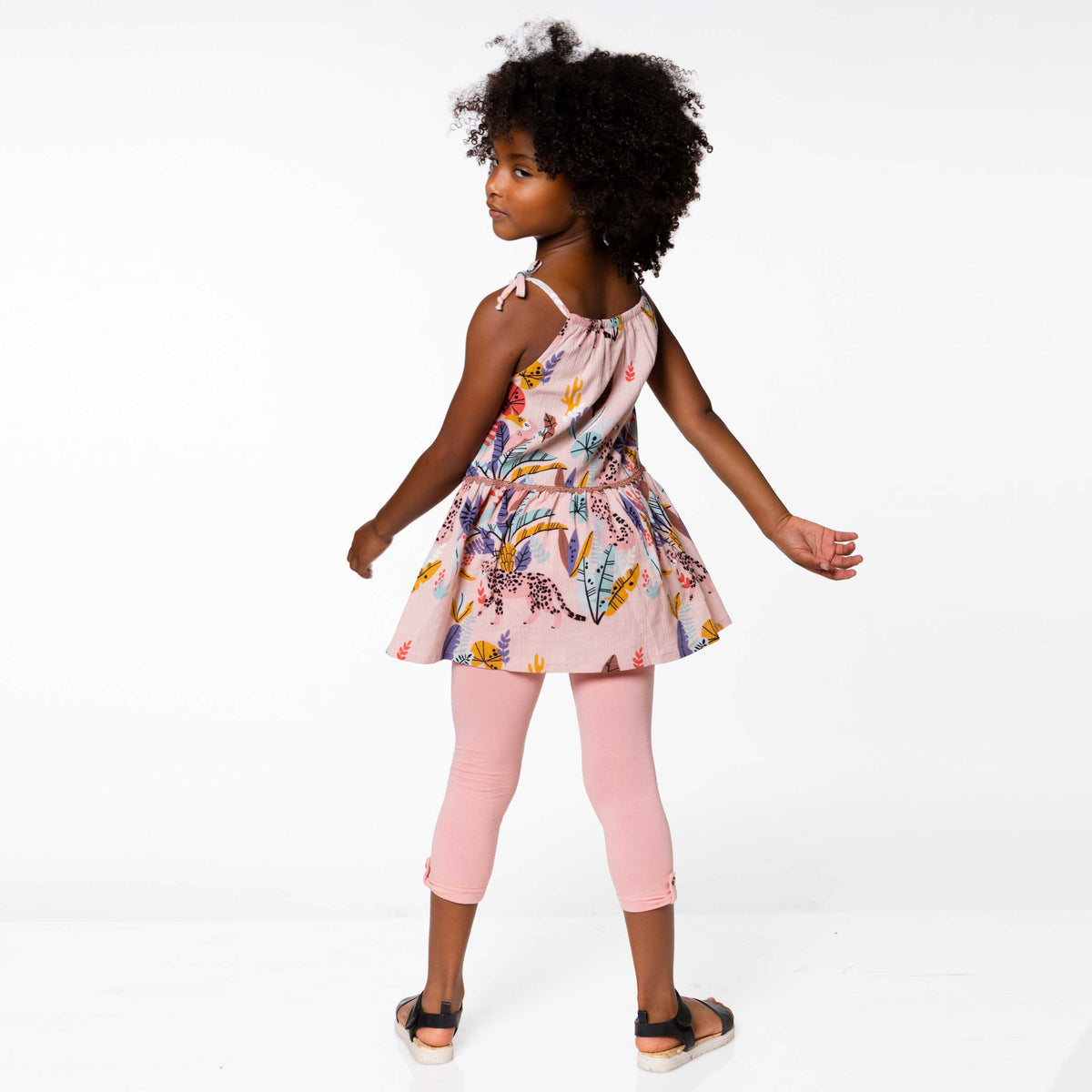 Girls' Capri Legging 2-piece set with Embroidered Peplum Top and Orange Capri  Leggings for little fashionistas. Getting …