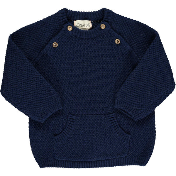 Me & Henry Navy Morrison Baby Sweater