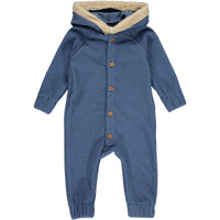 Vignette Blue Bailey Knit Hooded Romper