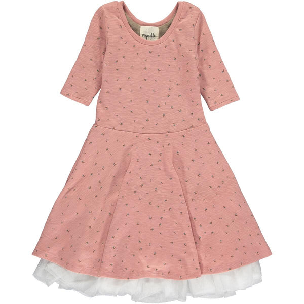 Vignette Pink & Tan Reversible Annie Dress