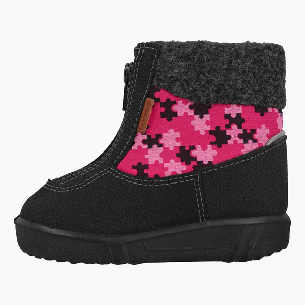 Kuoma Baby Fleecekaulus Pink Puzzle Boot