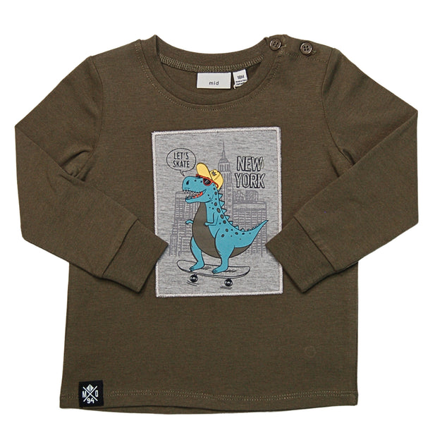 M.I.D Dino Skateboard Print Shirt