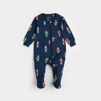 Petit Lem Nutcracker Navy Footed Sleeper