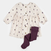 Petit Lem Plum Print Dress Set