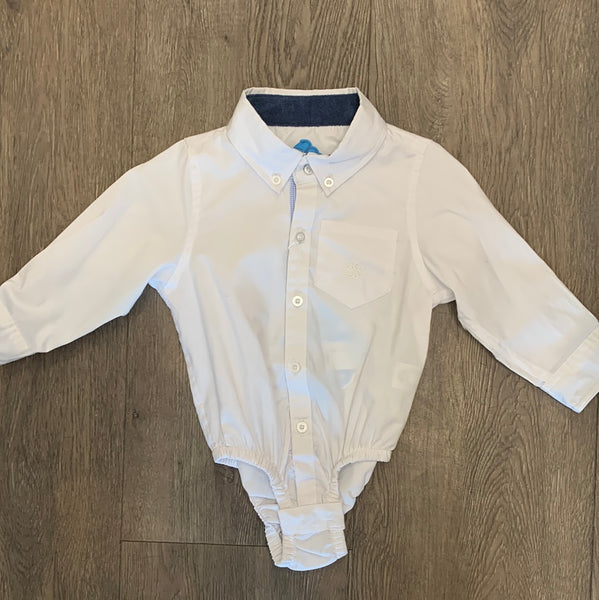 Andy & Evan White Button Up Baby 12/18M
