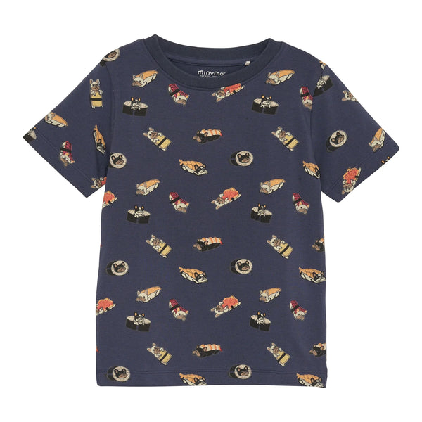 Minymo Sushi Dog Print T-Shirt