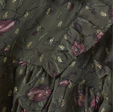 Creamie Olive Flower Dress