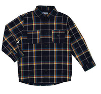 Mayoral Dark Navy Lined Checked Shirt