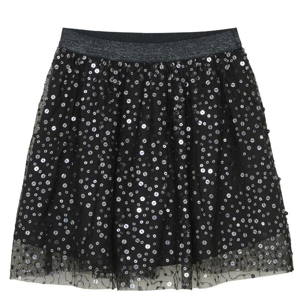 Creamie Black Sequin Skirt