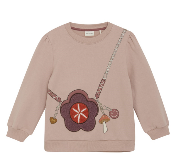 Minymo Misty Rose Purse Sweatshirt