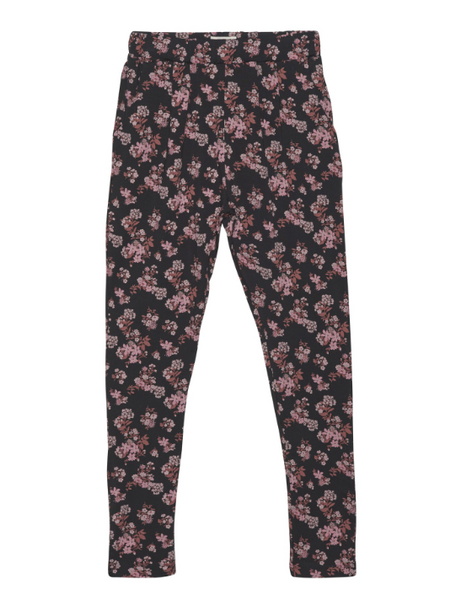 Creamie Black Flower Leggings