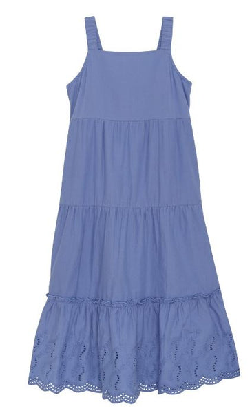 Creamie Blue Embroidery Dress