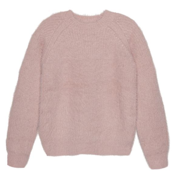 Creamie Silver Pink Glitter Knit Pullover