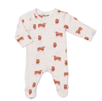 Coccoli Cow Print Zipper Footie