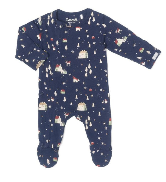 Coccoli Bears on Blue Zipper Footie