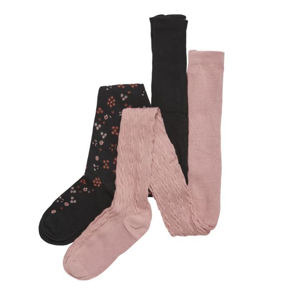 Creamie Dusty Rose 2pack Knit Stockings
