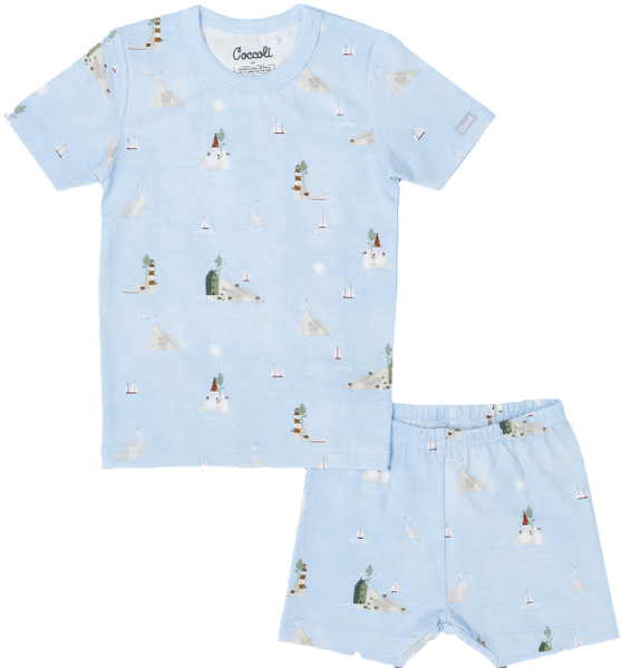 Coccoli Sky Blue Sea Shorts Pajama