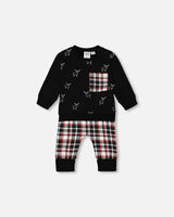 Deux par Deux Deer Fleece Top & Pants Set