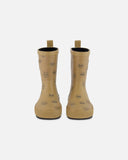 Deux par Deux Beige Dogs Rain Boots