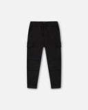 Deux par Deux Black Jogger Cargo Pants