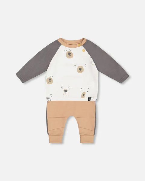 Deux par Deux Organic Bear Print Set