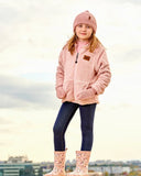 Deux par Deux Reversible Plush Jacket Pink