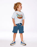 Deux par Deux Teal Terry Shorts