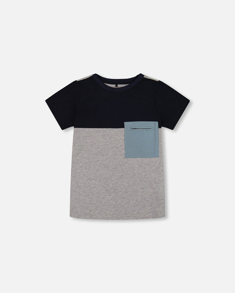 Deux par Deux Colorblock Tee