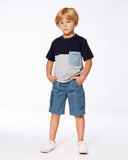 Deux par Deux Colorblock Tee