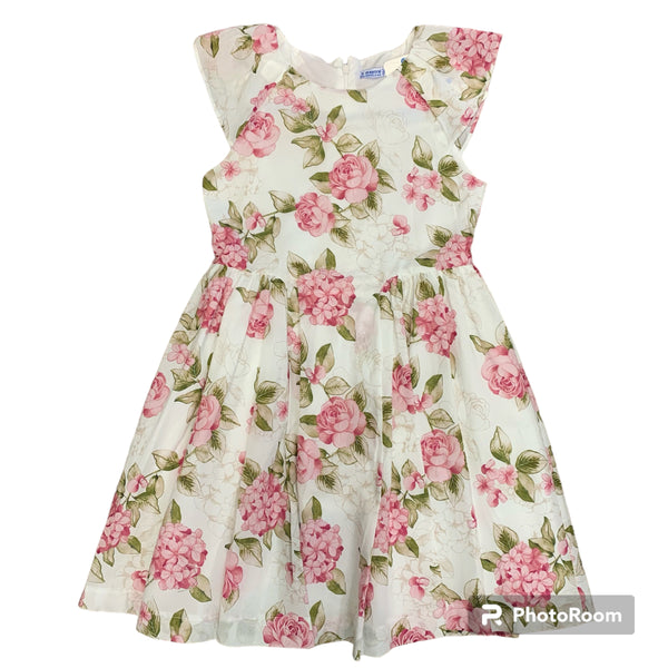 Mayoral Floral Dress with cap sleeve