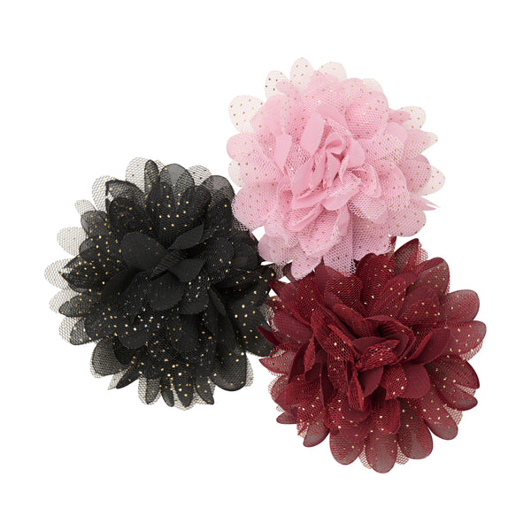 Creamie Black 3pk Flowerpins