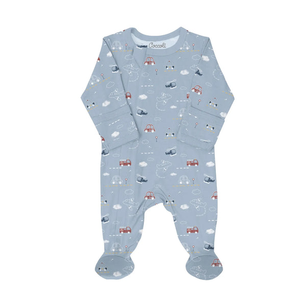 Coccoli Vehicles Zipper Footie