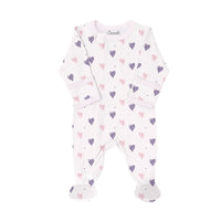 Coccoli Hearts Zipper Footie