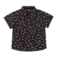 Nano Gecko Print Button Up Shirt