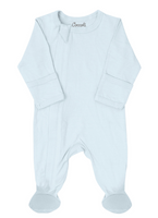Coccoli Sky Blue Zipper Footie