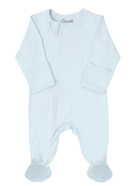 Coccoli Sky Blue Zipper Footie