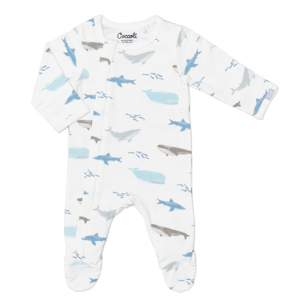 Coccoli Ocean Life Zipper Footie