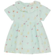 Minymo Embroidered Blue Dress