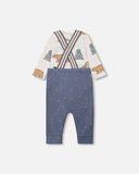 Deux par Deux Polar Print Overall 2pc Set