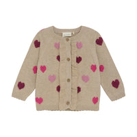 Minymo Heart Knit Cardigan