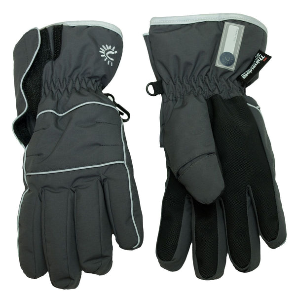 CaliKids Charcoal Velcro Cuff Finger Gloves