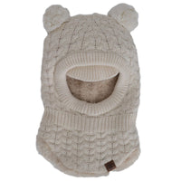 CaliKids Beige Cotton Knit Balaclava