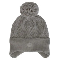 CaliKids Knit Windproof Pom Pom Hat- Cloud
