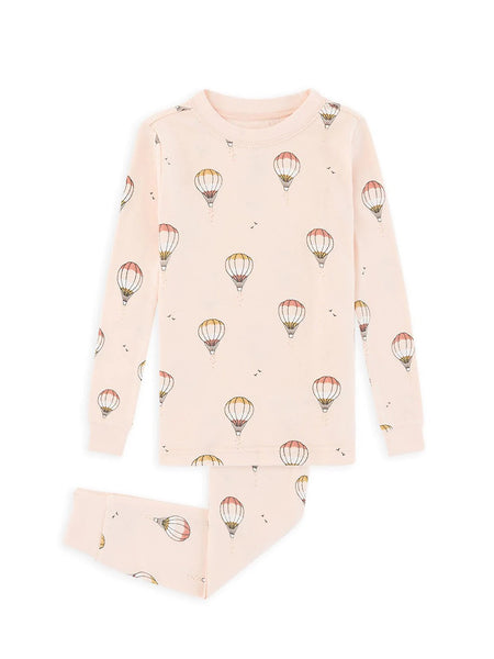 Petit Lem Air Balloon Print PJ Set