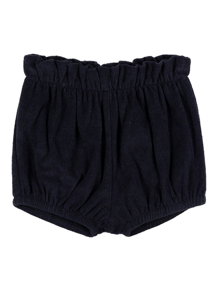 Miles Navy Terry Cloth Bunched Shorts
