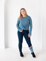 Jill Yoga Cut & Sew Navy Legging
