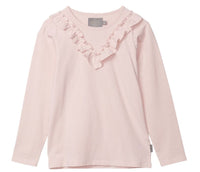 Creamie Pink Long Sleeve Ruffle T-Shirt