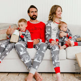 Deux Par Deux Christmas Deer Family Dad PJ Set