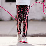 Deux Par Deux Athletic Flower Print Legging