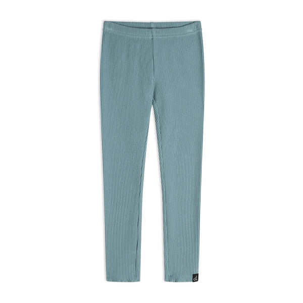 Deux par Deux Smoke Blue Rib Leggings